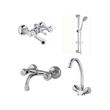 Erce Klasik Banyo Sabit Lavabo + Eviye Batryası Sürgülüduş Takımı