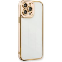 Hnrlıshp Newface Apple iPhone Uyumlu  13 Pro Max Kılıf Liva Lens Silikon - Pudra
