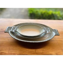 Erbaşlar Erb085 Seramik Oval Fırın Kabı 3 Lü