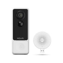 B1 Kablosuz Wi-fi Şarjlı Akıllı Görüntülü Kapı Zili 2k 3mp, Ip65, 5200mah, Zil Sesi Ünitesi Dahil