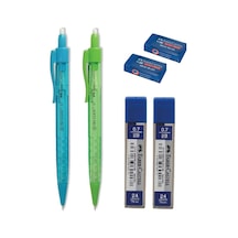 Tri Click Versatil Kalem 0.7 Mm 2 Adet 0.7 Mm Uç 2 Adet Sınav Silgi 2 Adet Siyah