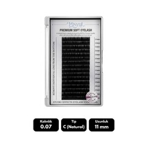 Misyul 0.07c Natural Kıvrım 11 Mm Soft Eyelash Doğal İpek Kirpik 16'lı