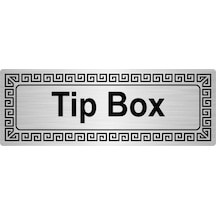 Tip Box 7cmx20cm Metal Yönlendirme Levhası Gümüş Renk Metal