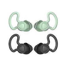 İki Çift Siyah Yeşil Gürültü Önleyici Kulak Tıkacı