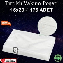 Tırtıklı Vakum Poşeti Torbası 15 x 20 CM 175 Adet