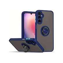 Samsung Galaxy A26 Kılıf Montreal Yüzüklü Silikon Kapak - Lacivert