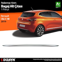 S-Dizayn Renault Clio 5 Krom Bagaj Alt Çıtası 2019 ve  Üzeri