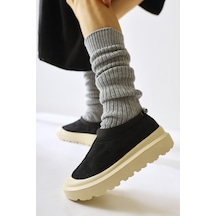 Katelyn Siyah Süet Kaplama Burunlu İçi Kürklü Ayakkabı 001 Katelyn Siyah Süet Kaplama Burunlu İçi Kürklü Ayakkabı 001