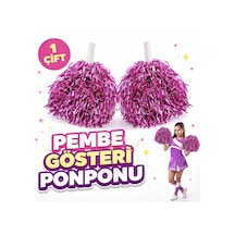 1 Çift 2 Adet Pembe Renk 23 Nisan 19 Mayıs 29 Ekim Okul Gösteri Ponponları Ekstra Dolgun