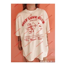 Tarzsokak Slogan Unisex Yazılı Oversize Tshirt Twgwbr51 Beyaz