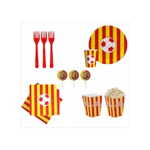 Taraftar Galatasaray 8 Tabak, 8 Bardak, 8 Mısır Kutusu, 10 Peçete, 10 Çatal, 10 Kürdan