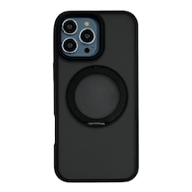 Apple İphone 16 Pro Max Döner Standlı Kapak Siyah