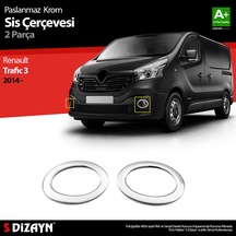 S-Dizayn Renault Trafic Krom Sis Farı Çerçevesi 2 Prç. 2014 Üzeri
