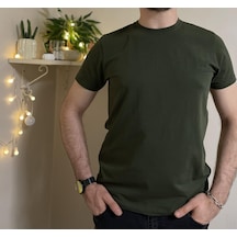 Erkek Slim Fit Dar Kesim Bisiklet Yaka Kısa Kol Pamuklu Tişört