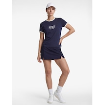 Koton Yırtmaç Detaylı Slim Fit Mini Şort Etek Lacivert 6sak40052nk Lacivert