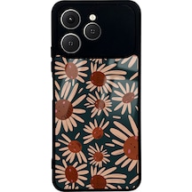 Tecno Spark 40 Retro Daisy Tasarımlı Glossy Telefon Kılıfı Çok Renkli