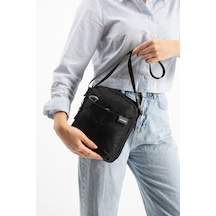Sanmorris Unisex 4 Bölmeli Suya Dayanıklı Paraşüt Kumaş Omuz Çantas 6033 Siyah