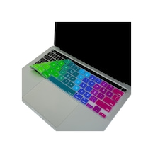 Macbook Klavye Koruyucu Türkçe Q Çeviri A2338 M1 M2 13 İnç A2251 A2289 A2141 16 İnç Us Ansı Düz Enter Silikon Keyboard Cover Touch Bar Pembe Yeşil