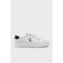 Calvin Klein Erkek Hakiki Deri Beyaz Sneaker Beyaz