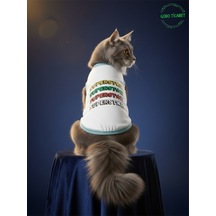 Beyaz Superstar Yazılı Kedi Ve Köpek Kıyafeti Tişörtü Elbisesi Xsmall/xs/beden 0