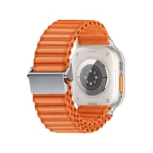 Apple İle Uyumlu Watch Ultra 1/2/3 49mm Kordon Kilit Dizayn Naylon Kumaş Hasır Kordon 123 Diğer