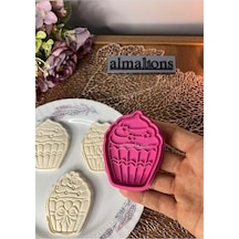 Cupcake Kurabiye Kalıbı Seti - Set 2- Hamur Şekillendirici - Şeker Hamuru Kalıp- 3 Adet