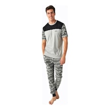 Mod Collection Kamuflaj Paçası Lastikli Erkek Pijama Takım