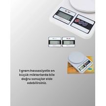 Hassas Beyaz Dijital Mutfak Tartısı 10 Kg Kapasiteli 24x16.8 Cm