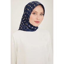 Belli Saf Twill İpek Eşarp 4006d Lacivert