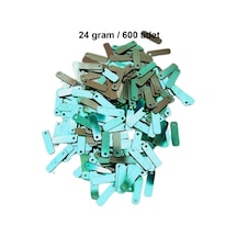 Yeşil 15 X 5 Mm Dantel Oya Yazma Halhal Abiye Lazer Kesim Pul 600 Adet / 24 Gram