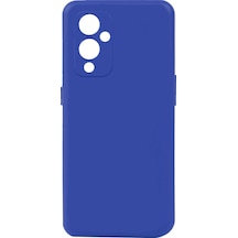 Ekılıf - One Plus 9 Uyumlu Kılıf Mat Soft Esnek Biye Silikon - Mavi