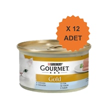 Gourmet Gold Kıyılmış Ton Balıklı Yetişkin Kedi Konservesi 85gr X 12 Adet