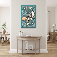 Retro Işınlı Enerji Yazısı Metal Tablo 43x65 Cm Çok Renkli