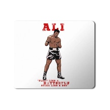 Muhammed Ali Float Like A Butterfly Sting Like A Bee Baskılı Mouse Pad Mousepad.jpg