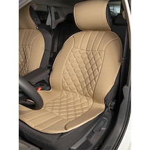 Lincoln Continental Oto Koltuk Minderi Ön 2'li Set Bej Elegance Serisi Scr