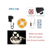 Keskin 24v Cob Led Şerit Işık 320leds/m Yüksek Parlaklık Esnek Ra90 Yatak Odası Aydınlatma Yayan Color8 31-40w 5m