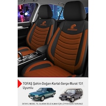 Panther Serisi Keten Kumaş Oto Koltuk Kılıfı Tofaş Kartal-şahin-doğan-serçe-tempra İle Uyumlu Taba