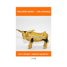 Swarovski Taşlı Zarif Boğa Figürü 6x11 Cm 1 Adet