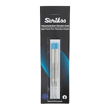 Scrikss Dev Tükenmezkalem Refil 2'li Blister, 0.7 Mm Uç, Mavi