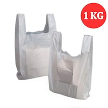 Kalın Kırık Beyaz Poşet 25x45 Cm Küçük Boy 1 Kg Hışır Atlet Poşet Market Manav Poşeti Çöp Poşeti