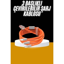 120w 3 İn 1 Uyumlu Silikon Şarj Kablosu Hızlı Şarj Kablosu Diğer
