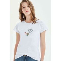 Le Petit Prince Küçük Prens Baskılı Beyaz Kadın Tshirt
