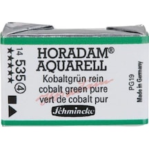 Schmincke : Horadam Aquarell Artist Sulu Boya : Tam Tablet : Seri 4 535 Cobalt Green Pure