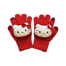 Hello Kitty Kırmızı Aıcak Tutan 2-5 Yaş Eldiven Kırmızı