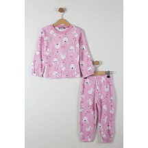 Trendimizbir Tavşan Baskılı Pijama Takımı-3255-pembe