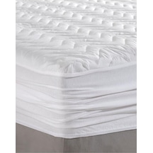 Divanev 220x200 Cm Çift Kişilik Sıvı Geçirmez Alez Fitted Kapitoneli Beyaz