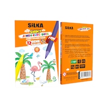 Silka Shiny Jumbo Üçgen Kuru Boya 12 Renk Uç Kırılmaya Karşı Dirençli Grafit 12renk