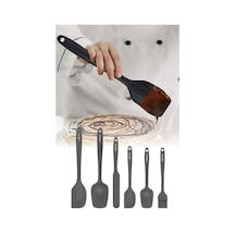 6lı Takım Yanmaz Yapışmaz Mutfak Pasta Slikon Yumurta Fırçası Kaşık Bıçak Spatula Seti Diğer