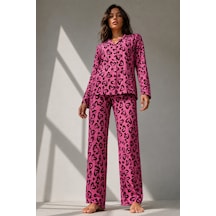 Norcia Sports Kadın Uzun Kol Pamuklu Lila Pijama Takımı Çok Renkli - 929323220 Çok Renkli - 929323220 Çok Renkli