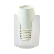 Chuangyinshop Tek Bölmeli Beyaz Kağıt Bardak Tutucu, Çok Amaçlı Masaüstü Saklama Rafı Tek Tüp Beyaz